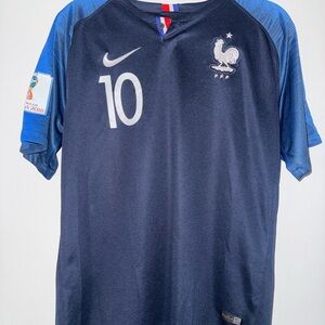 Nike France World Cup Jersey 2018 | Mbappé #10 | Men's Large | FIFA Patch